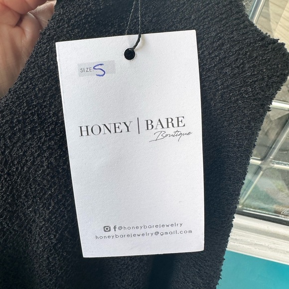 NWT Promesa front wrap tie cardigan in black with white detailing - Picture 5 of 13